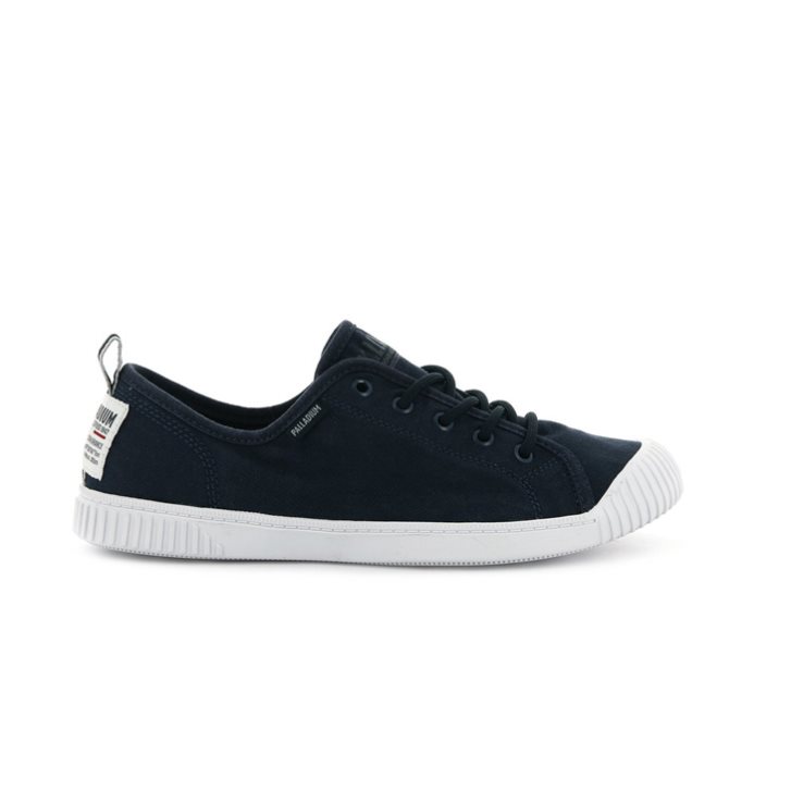 Palladium Easy Lace Canvas Low Tops Women\'s Sneakers Black | UK C817-QDX